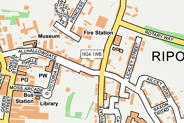 HG4 1WB map - OS OpenMap – Local (Ordnance Survey) HG4 1WB map - OS OpenMap – Local (Ordnance Survey)