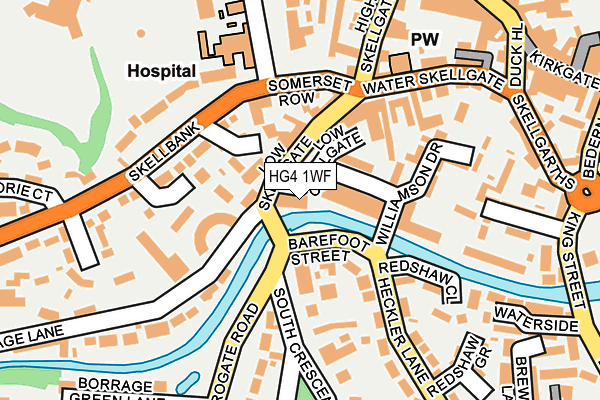 HG4 1WF map - OS OpenMap – Local (Ordnance Survey) HG4 1WF map - OS OpenMap – Local (Ordnance Survey)