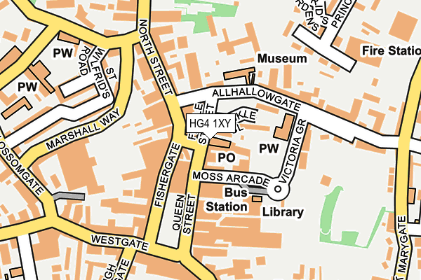 HG4 1XY map - OS OpenMap – Local (Ordnance Survey) HG4 1XY map - OS OpenMap – Local (Ordnance Survey)