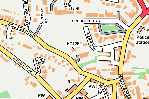 HG4 2BP map - OS OpenMap – Local (Ordnance Survey) HG4 2BP map - OS OpenMap – Local (Ordnance Survey)