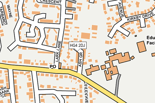 HG4 2DJ map - OS OpenMap – Local (Ordnance Survey) HG4 2DJ map - OS OpenMap – Local (Ordnance Survey)
