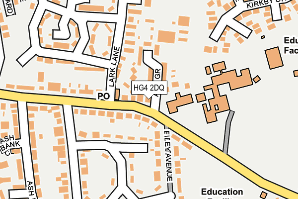 HG4 2DQ map - OS OpenMap – Local (Ordnance Survey) HG4 2DQ map - OS OpenMap – Local (Ordnance Survey)