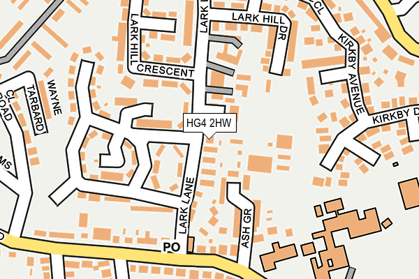 HG4 2HW map - OS OpenMap – Local (Ordnance Survey) HG4 2HW map - OS OpenMap – Local (Ordnance Survey)