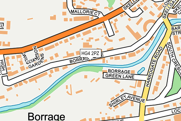 HG4 2PZ map - OS OpenMap – Local (Ordnance Survey) HG4 2PZ map - OS OpenMap – Local (Ordnance Survey)