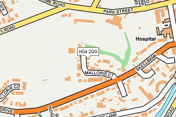 HG4 2QG map - OS OpenMap – Local (Ordnance Survey) HG4 2QG map - OS OpenMap – Local (Ordnance Survey)