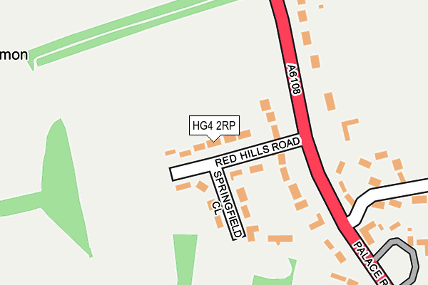 HG4 2RP map - OS OpenMap – Local (Ordnance Survey) HG4 2RP map - OS OpenMap – Local (Ordnance Survey)