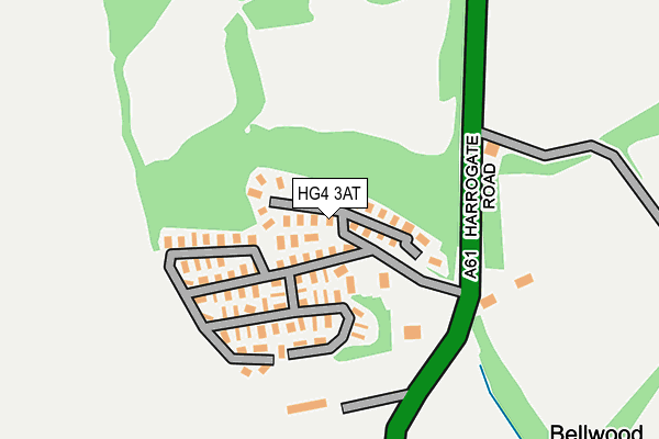 HG4 3AT map - OS OpenMap – Local (Ordnance Survey) HG4 3AT map - OS OpenMap – Local (Ordnance Survey)