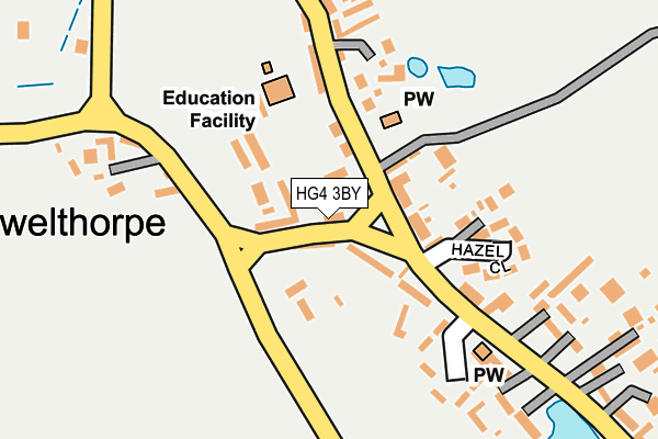 HG4 3BY map - OS OpenMap – Local (Ordnance Survey) HG4 3BY map - OS OpenMap – Local (Ordnance Survey)