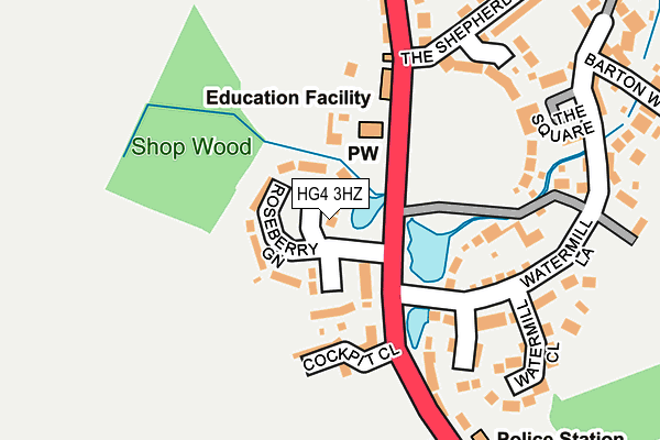 HG4 3HZ map - OS OpenMap – Local (Ordnance Survey) HG4 3HZ map - OS OpenMap – Local (Ordnance Survey)