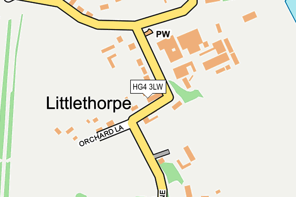 HG4 3LW map - OS OpenMap – Local (Ordnance Survey) HG4 3LW map - OS OpenMap – Local (Ordnance Survey)