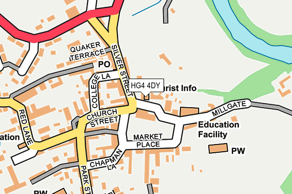 HG4 4DY map - OS OpenMap – Local (Ordnance Survey) HG4 4DY map - OS OpenMap – Local (Ordnance Survey)