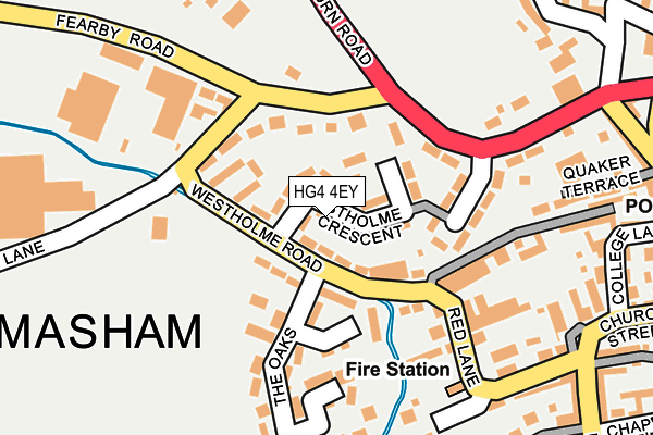 HG4 4EY map - OS OpenMap – Local (Ordnance Survey) HG4 4EY map - OS OpenMap – Local (Ordnance Survey)