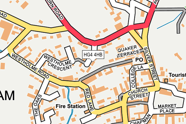 HG4 4HB map - OS OpenMap – Local (Ordnance Survey) HG4 4HB map - OS OpenMap – Local (Ordnance Survey)