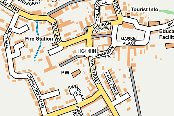 HG4 4HN map - OS OpenMap – Local (Ordnance Survey) HG4 4HN map - OS OpenMap – Local (Ordnance Survey)