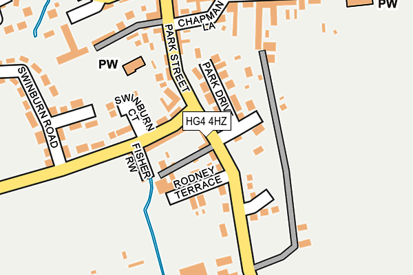 HG4 4HZ map - OS OpenMap – Local (Ordnance Survey) HG4 4HZ map - OS OpenMap – Local (Ordnance Survey)