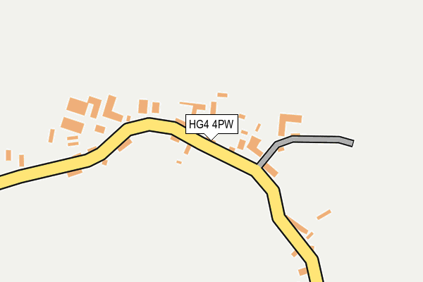HG4 4PW map - OS OpenMap – Local (Ordnance Survey) HG4 4PW map - OS OpenMap – Local (Ordnance Survey)