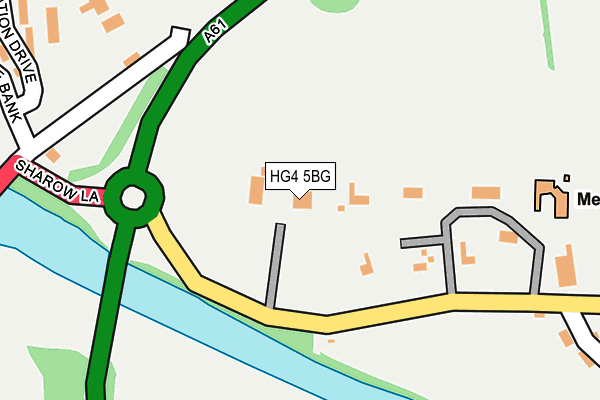 HG4 5BG map - OS OpenMap – Local (Ordnance Survey) HG4 5BG map - OS OpenMap – Local (Ordnance Survey)