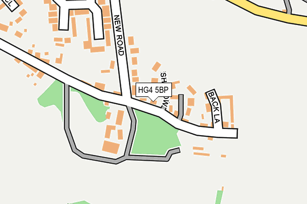HG4 5BP map - OS OpenMap – Local (Ordnance Survey) HG4 5BP map - OS OpenMap – Local (Ordnance Survey)
