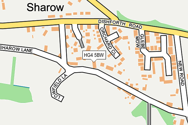HG4 5BW map - OS OpenMap – Local (Ordnance Survey) HG4 5BW map - OS OpenMap – Local (Ordnance Survey)