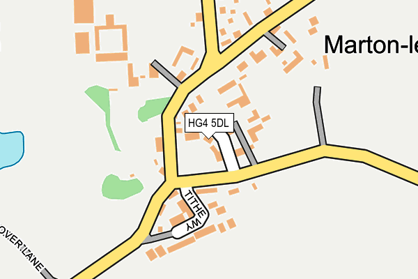 HG4 5DL map - OS OpenMap – Local (Ordnance Survey) HG4 5DL map - OS OpenMap – Local (Ordnance Survey)