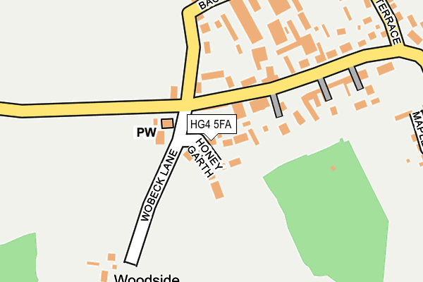 HG4 5FA map - OS OpenMap – Local (Ordnance Survey)