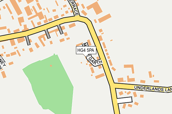 HG4 5PA map - OS OpenMap – Local (Ordnance Survey) HG4 5PA map - OS OpenMap – Local (Ordnance Survey)