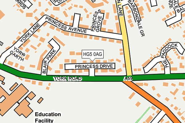 HG5 0AG map - OS OpenMap – Local (Ordnance Survey) HG5 0AG map - OS OpenMap – Local (Ordnance Survey)