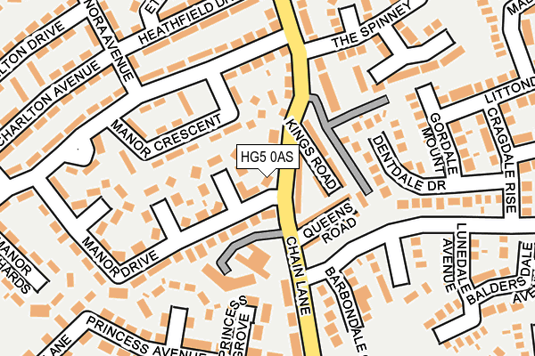 HG5 0AS map - OS OpenMap – Local (Ordnance Survey) HG5 0AS map - OS OpenMap – Local (Ordnance Survey)