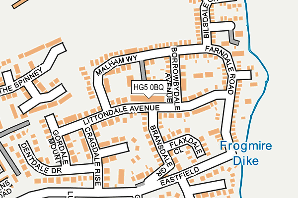 HG5 0BQ map - OS OpenMap – Local (Ordnance Survey) HG5 0BQ map - OS OpenMap – Local (Ordnance Survey)
