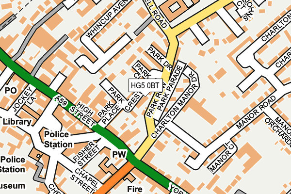 HG5 0BT map - OS OpenMap – Local (Ordnance Survey) HG5 0BT map - OS OpenMap – Local (Ordnance Survey)
