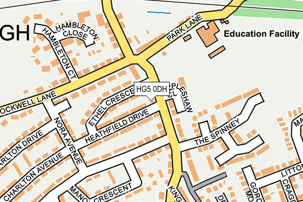 HG5 0DH map - OS OpenMap – Local (Ordnance Survey) HG5 0DH map - OS OpenMap – Local (Ordnance Survey)