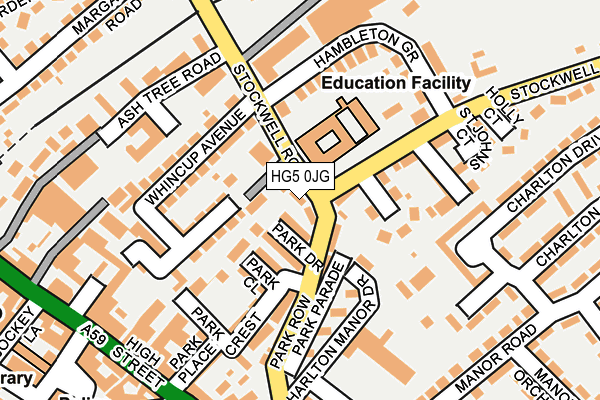 HG5 0JG map - OS OpenMap – Local (Ordnance Survey) HG5 0JG map - OS OpenMap – Local (Ordnance Survey)