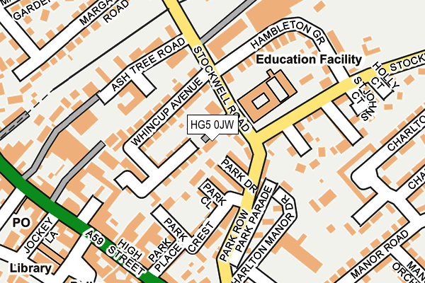 HG5 0JW map - OS OpenMap – Local (Ordnance Survey) HG5 0JW map - OS OpenMap – Local (Ordnance Survey)