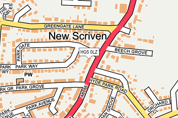 HG5 0LZ map - OS OpenMap – Local (Ordnance Survey) HG5 0LZ map - OS OpenMap – Local (Ordnance Survey)