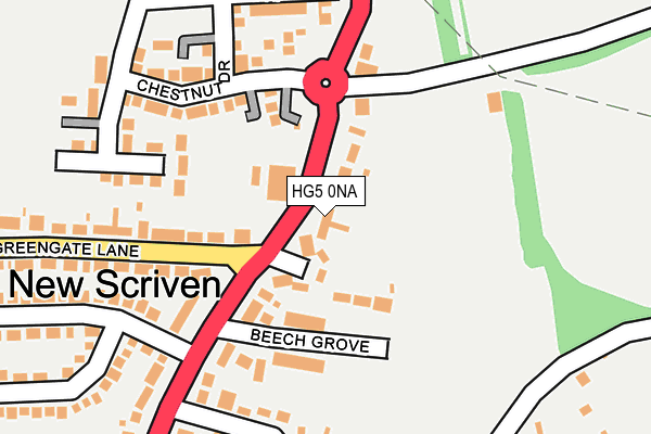 HG5 0NA map - OS OpenMap – Local (Ordnance Survey)