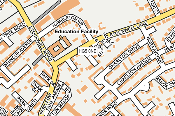HG5 0NE map - OS OpenMap – Local (Ordnance Survey) HG5 0NE map - OS OpenMap – Local (Ordnance Survey)