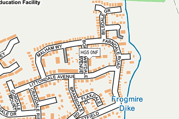 HG5 0NF map - OS OpenMap – Local (Ordnance Survey) HG5 0NF map - OS OpenMap – Local (Ordnance Survey)