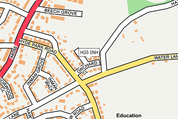 HG5 0NH map - OS OpenMap – Local (Ordnance Survey) HG5 0NH map - OS OpenMap – Local (Ordnance Survey)