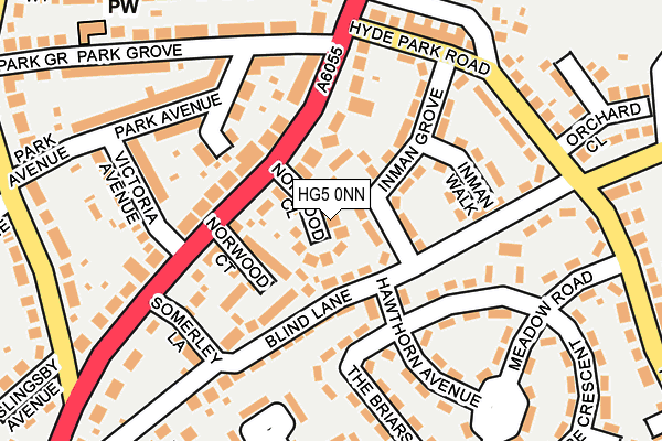 HG5 0NN map - OS OpenMap – Local (Ordnance Survey) HG5 0NN map - OS OpenMap – Local (Ordnance Survey)