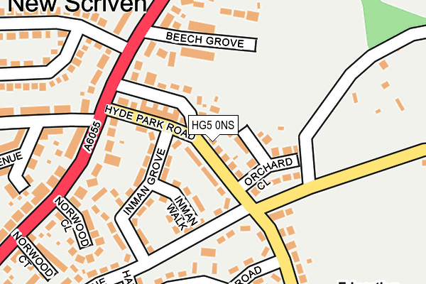 HG5 0NS map - OS OpenMap – Local (Ordnance Survey) HG5 0NS map - OS OpenMap – Local (Ordnance Survey)