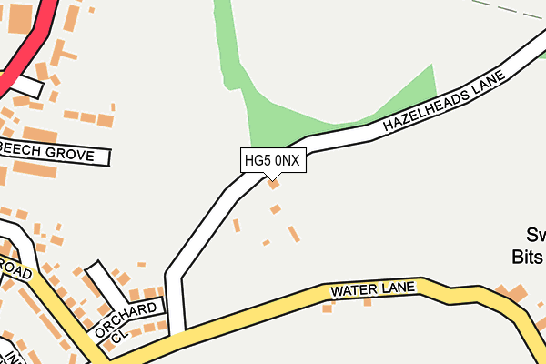 HG5 0NX map - OS OpenMap – Local (Ordnance Survey) HG5 0NX map - OS OpenMap – Local (Ordnance Survey)