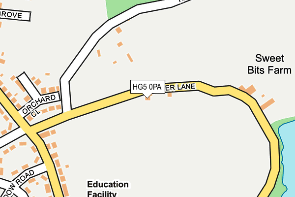 HG5 0PA map - OS OpenMap – Local (Ordnance Survey) HG5 0PA map - OS OpenMap – Local (Ordnance Survey)