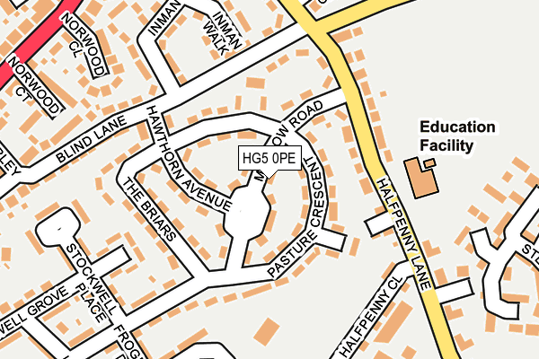 HG5 0PE map - OS OpenMap – Local (Ordnance Survey) HG5 0PE map - OS OpenMap – Local (Ordnance Survey)