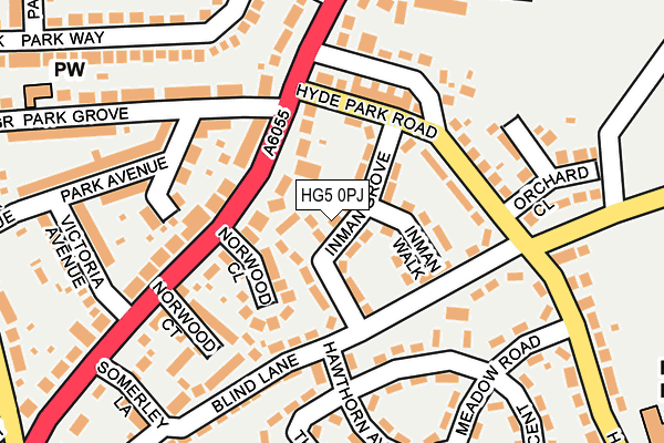 HG5 0PJ map - OS OpenMap – Local (Ordnance Survey) HG5 0PJ map - OS OpenMap – Local (Ordnance Survey)