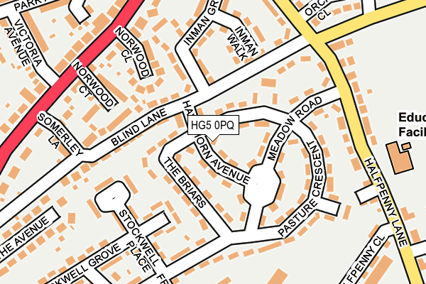HG5 0PQ map - OS OpenMap – Local (Ordnance Survey) HG5 0PQ map - OS OpenMap – Local (Ordnance Survey)