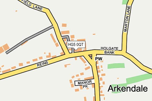 HG5 0QT map - OS OpenMap – Local (Ordnance Survey) HG5 0QT map - OS OpenMap – Local (Ordnance Survey)