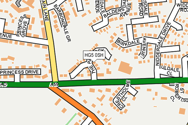 HG5 0SH map - OS OpenMap – Local (Ordnance Survey) HG5 0SH map - OS OpenMap – Local (Ordnance Survey)
