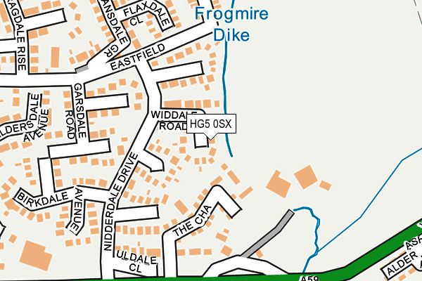 HG5 0SX map - OS OpenMap – Local (Ordnance Survey)
