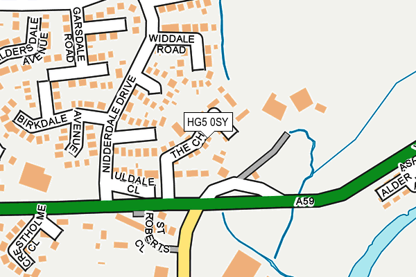 HG5 0SY map - OS OpenMap – Local (Ordnance Survey) HG5 0SY map - OS OpenMap – Local (Ordnance Survey)