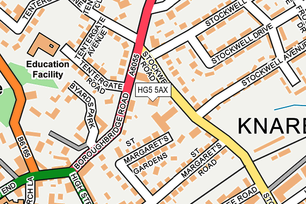 HG5 5AX map - OS OpenMap – Local (Ordnance Survey) HG5 5AX map - OS OpenMap – Local (Ordnance Survey)